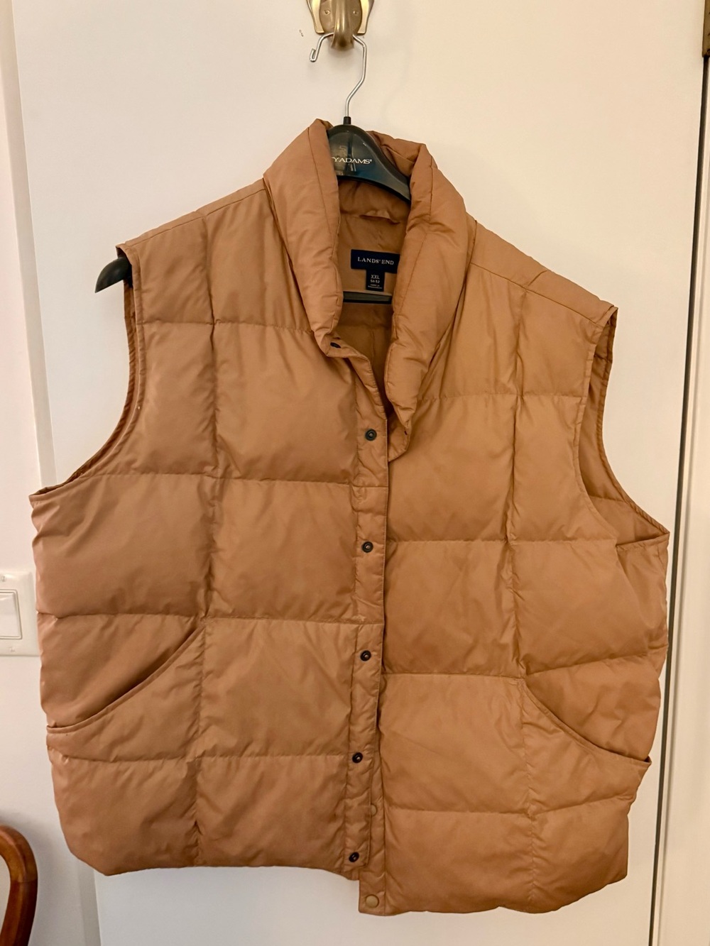 Lands' End Goosedown Vest in Camel Brown